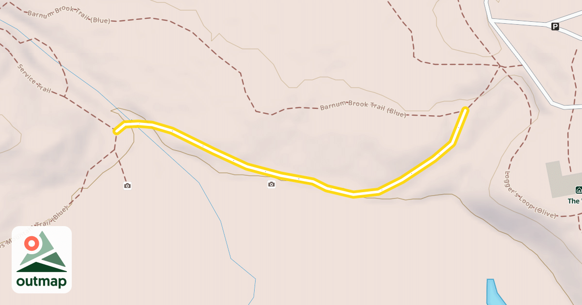 Map of Barnum Brook Trail (Blue)