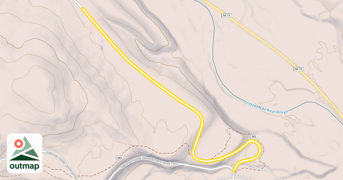 Map of National Forest Development Road 1921