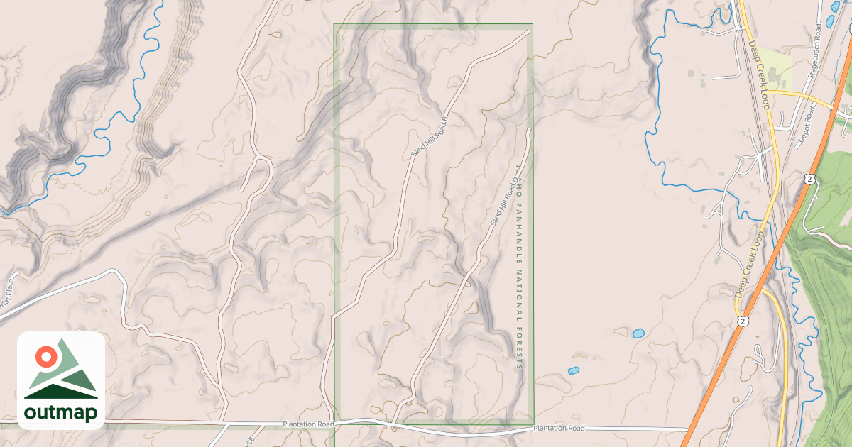 Map of SAND HILL B