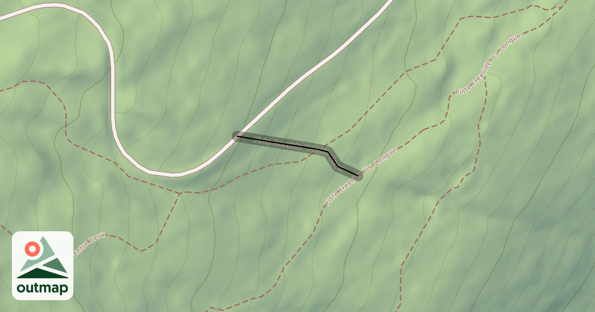 Map of Piste Freeride "L'Entre Deux