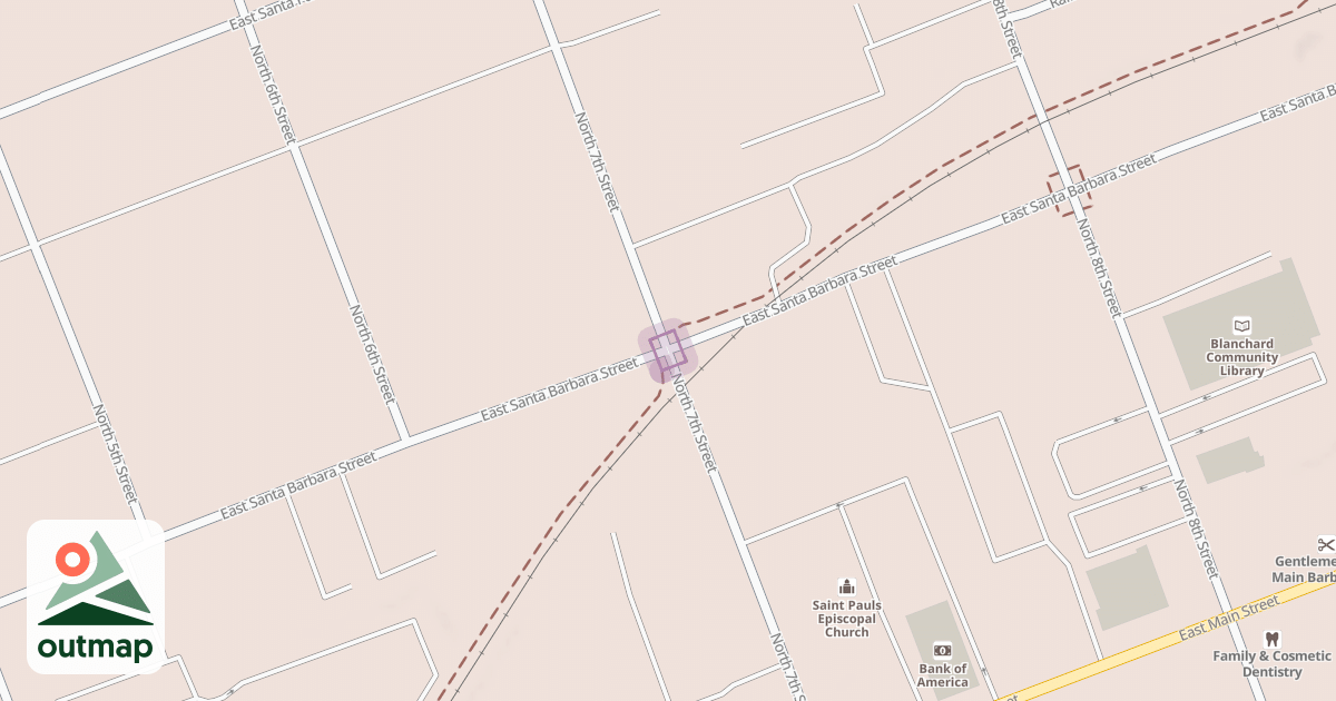 Map of walking trail