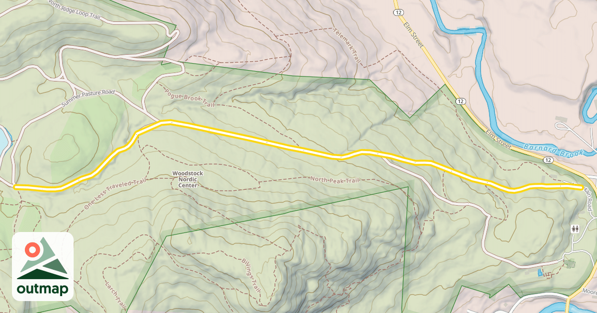 Map of Mountain Road Carriage Path