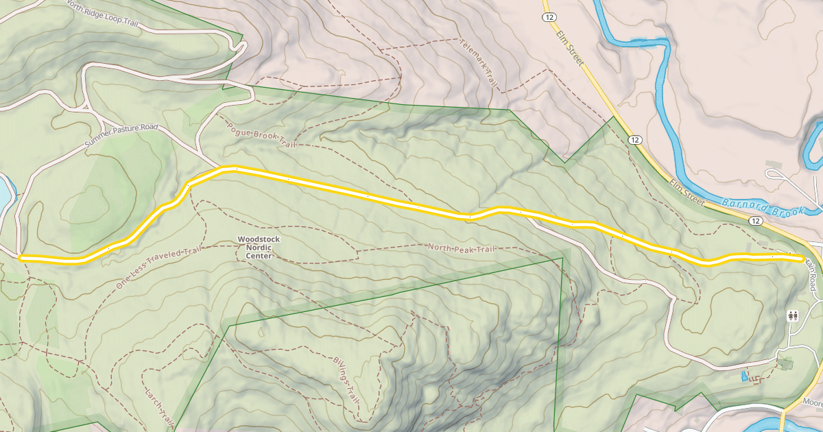 Map preview of Mountain Road Carriage Path