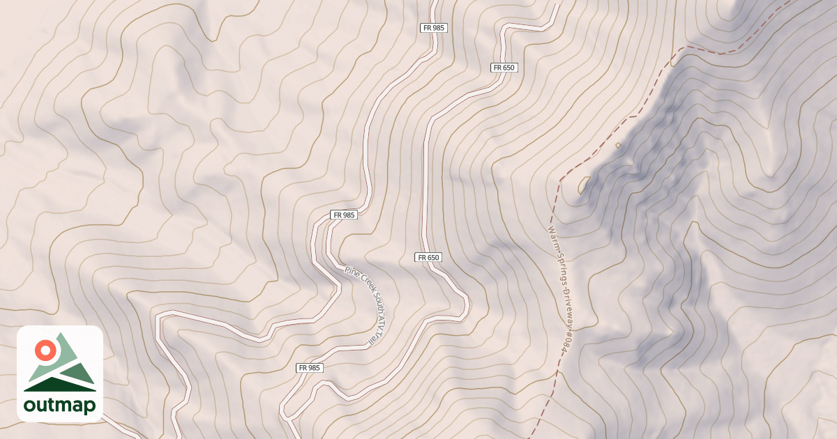 Map of PINE CREEK SOUTH SPUR