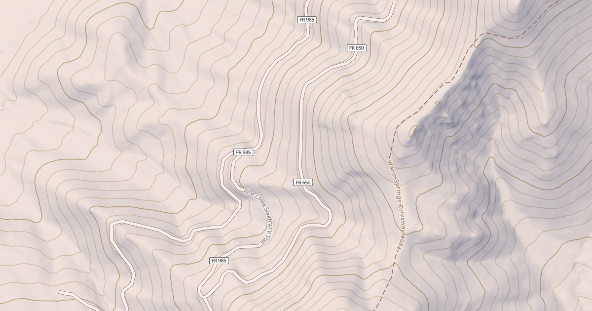 Map preview of PINE CREEK SOUTH SPUR