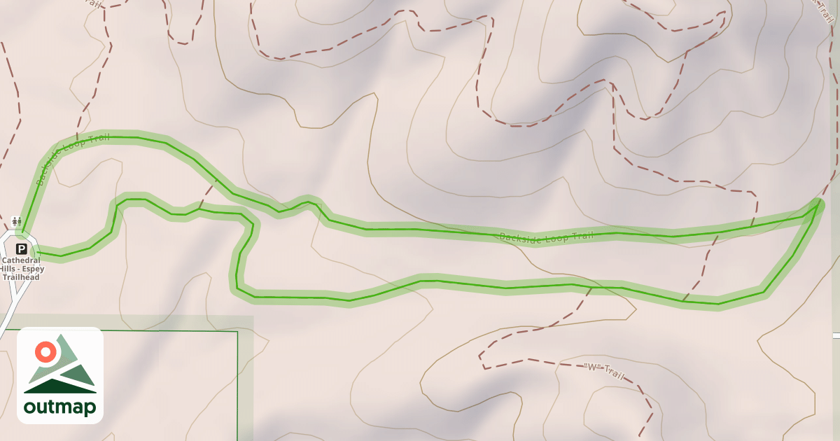 Map of Backside Loop Trail