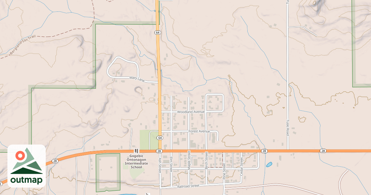 Map of Bessemer Snowmobile #8
