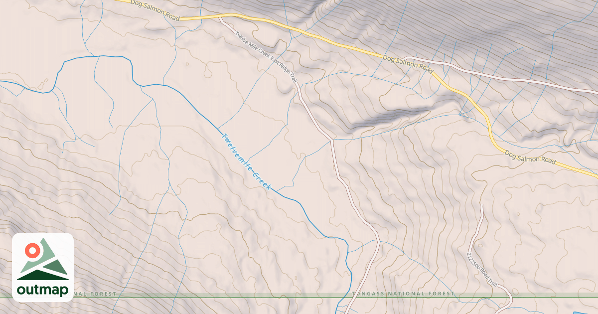 Map of TWELVE MILE CREEK EAST RIDGE