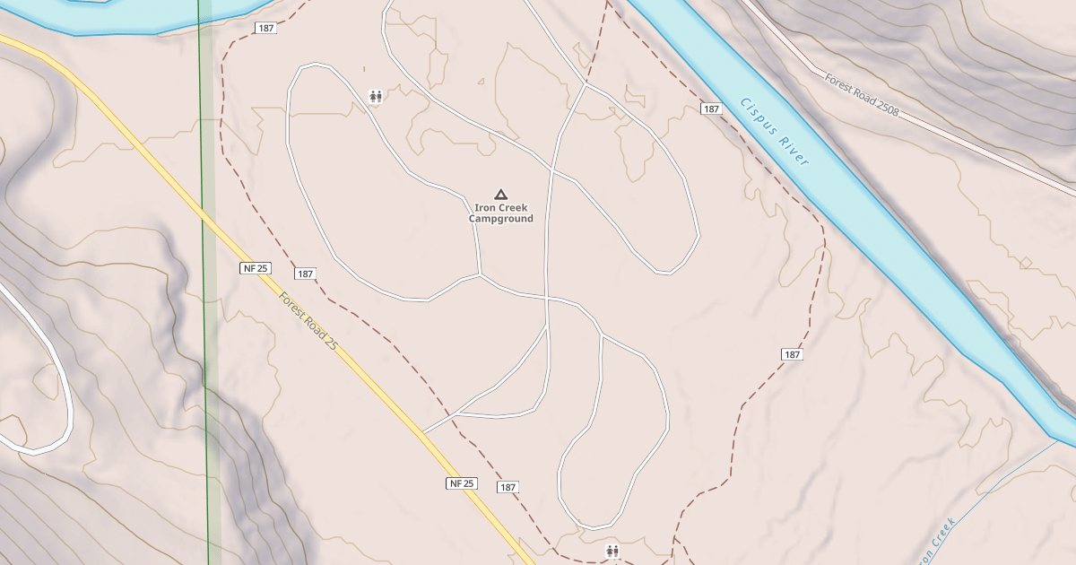 Map preview of IRON CREEK CAMPGROUND