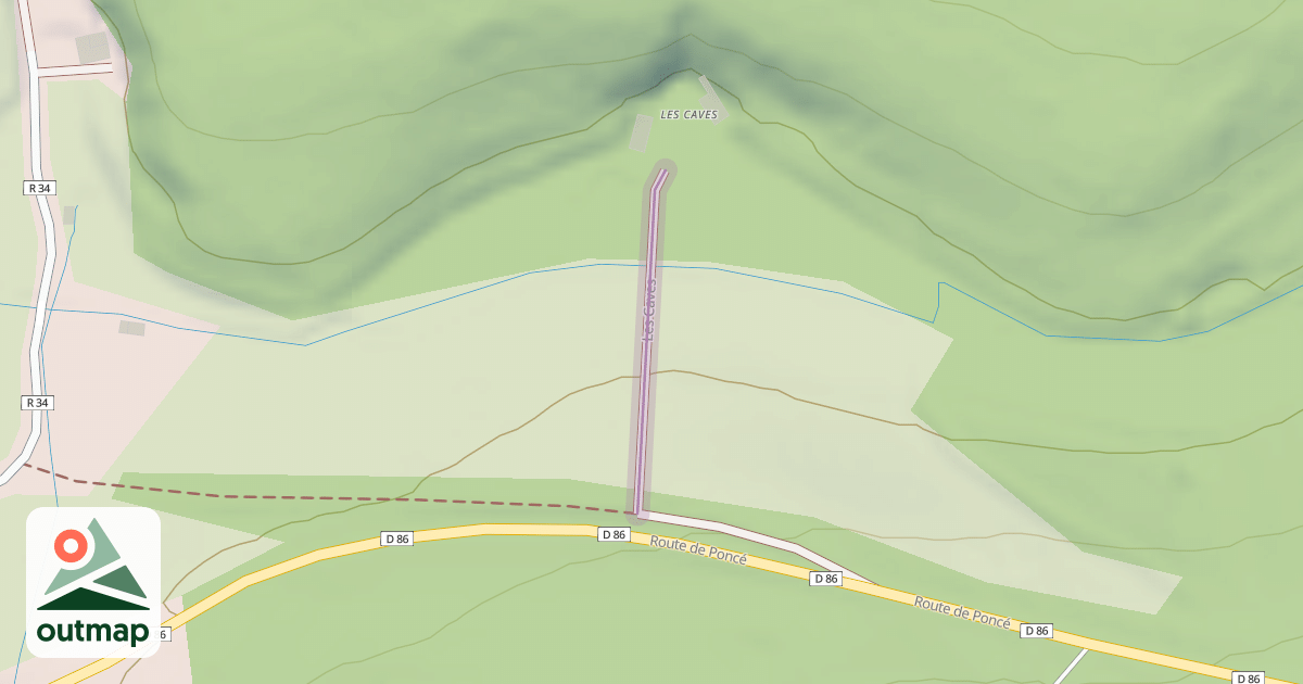 Map of Les Caves