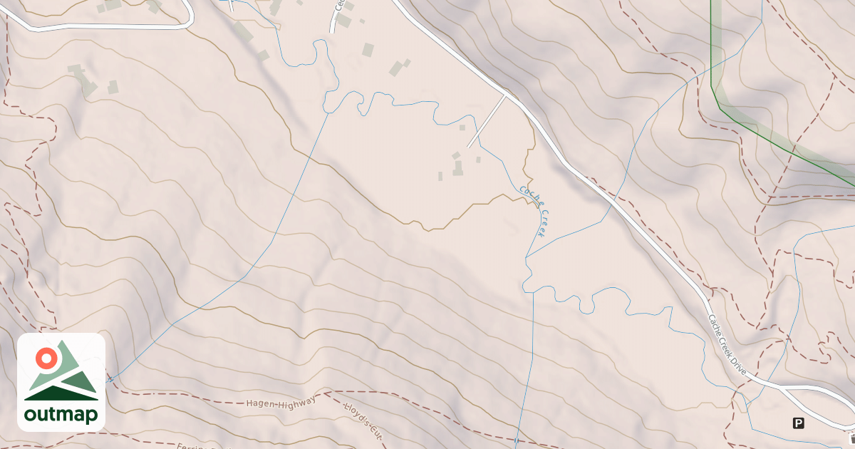 Map of Cache Creek Snow