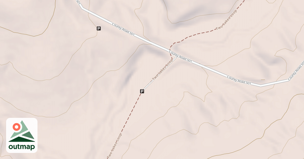 Map of TWO LAKES TRAILHEAD