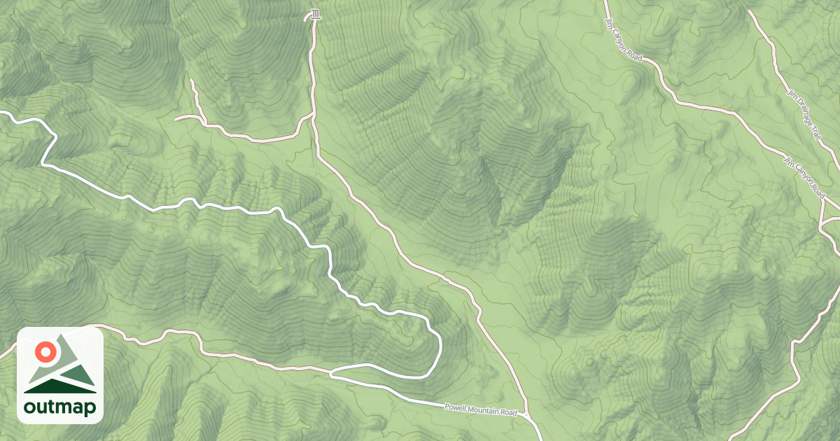 Map of UPPER POWELL SPRING ROAD