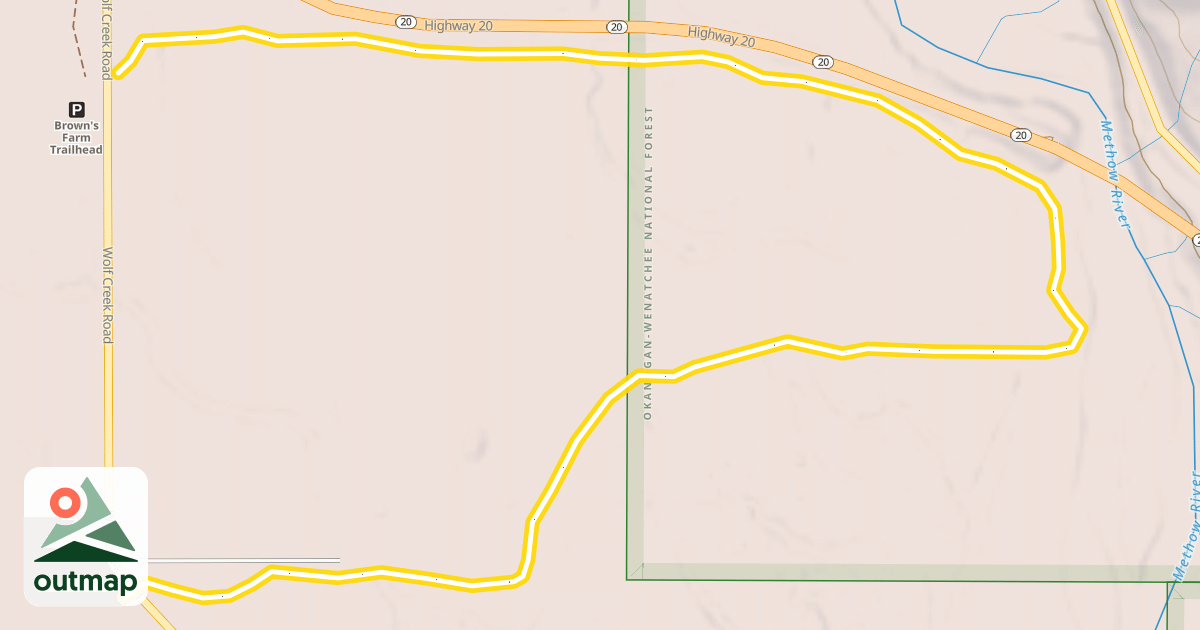 Map of Methow Community Trail- Wolf Ridge to Browns Farm