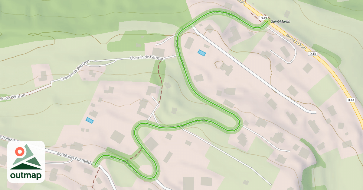 Map of Route des Morets