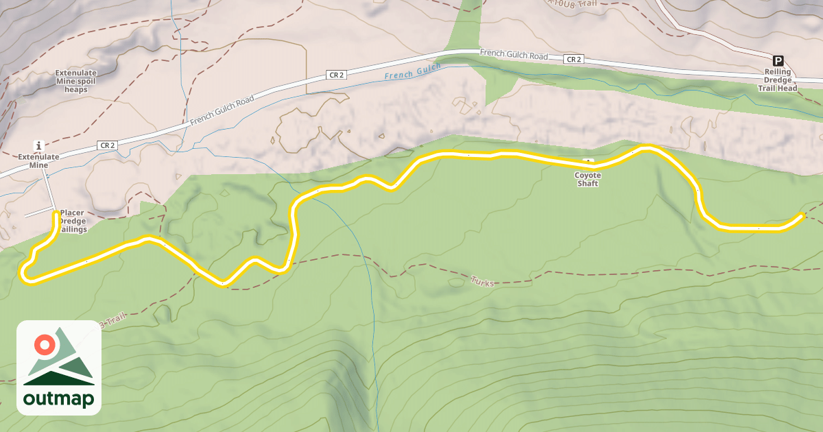 Map of B&B Mine Trail