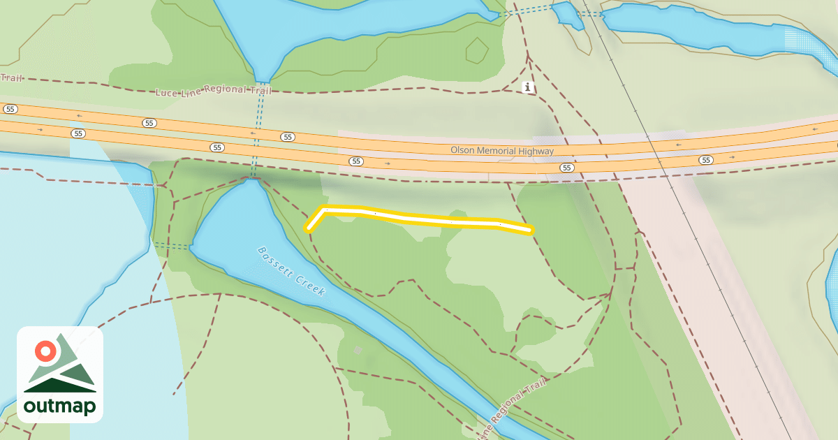 Map of Basset's Creek Trail
