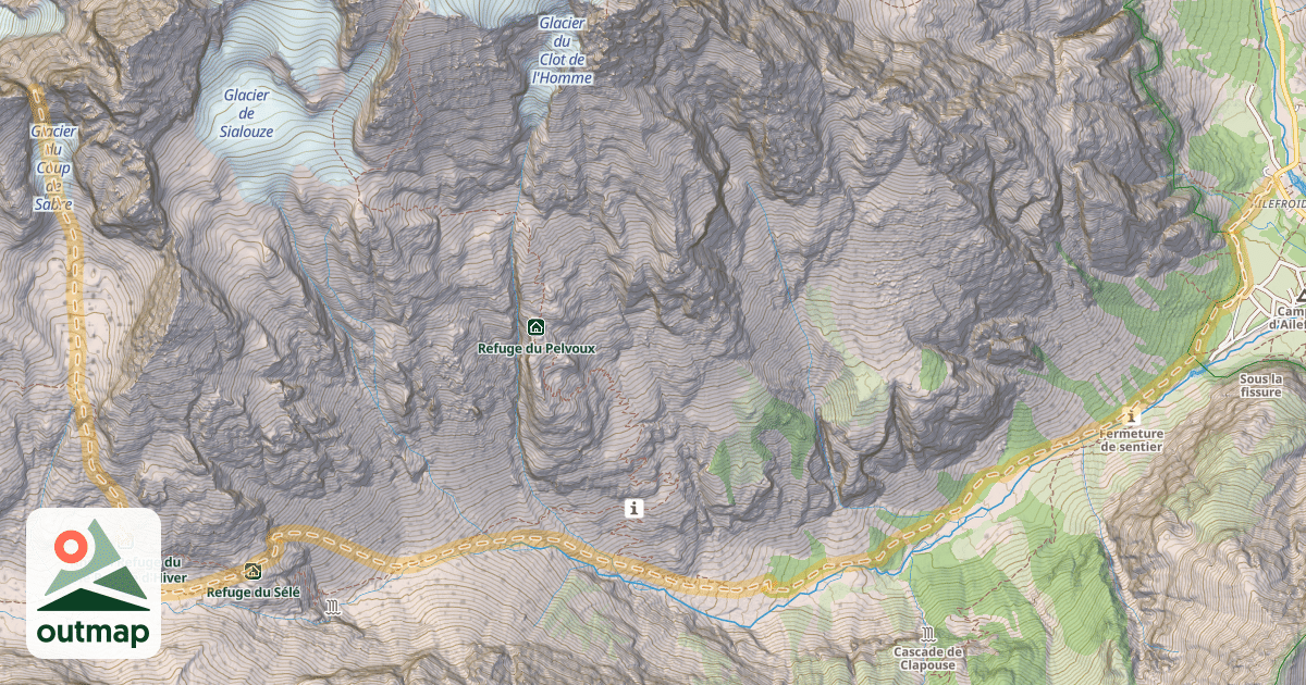 Map of Le Coup de Sabre — Ailefroide