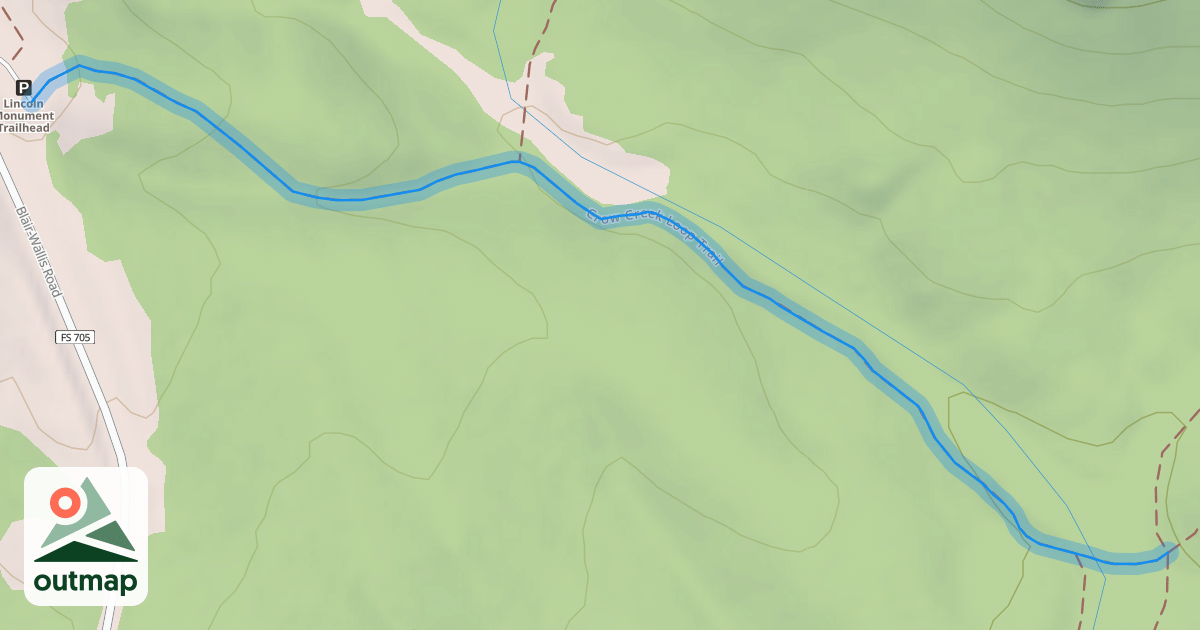 Map of Crow Creek Loop Trail
