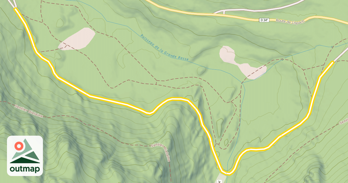 Map of Chemin du Tour des Roches