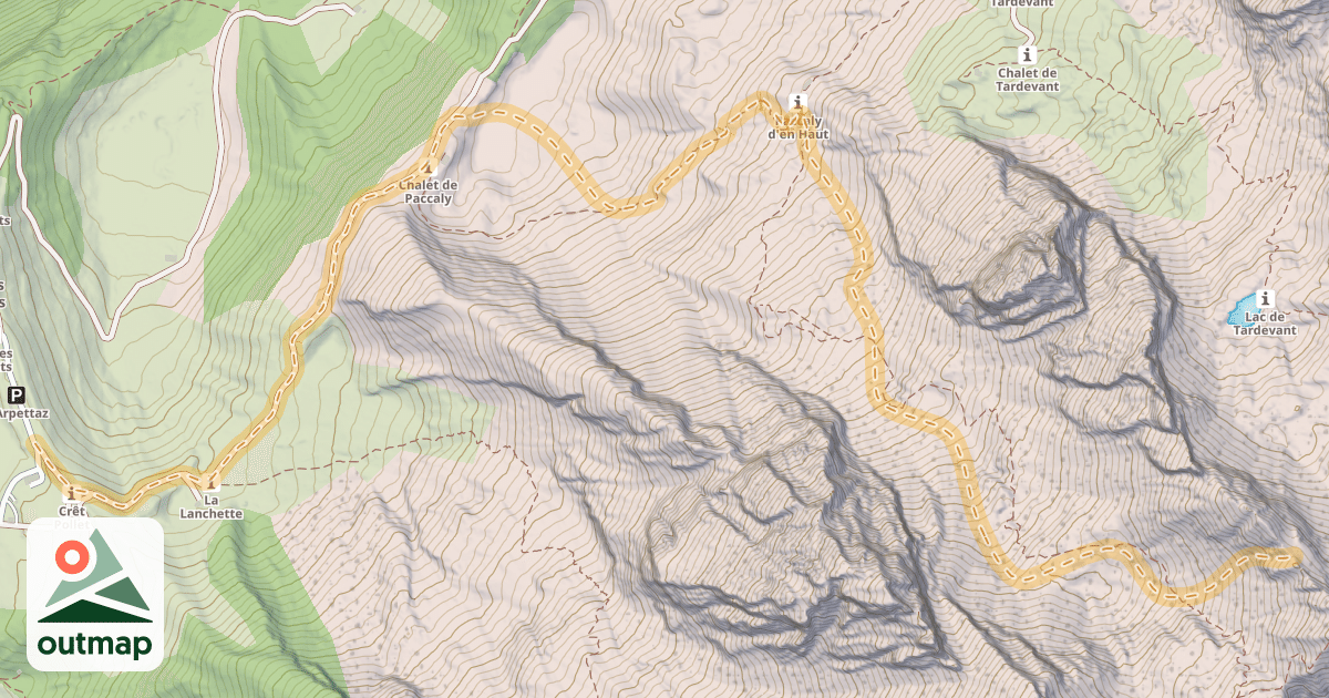 Map of Col de Paccaly — Les Confins