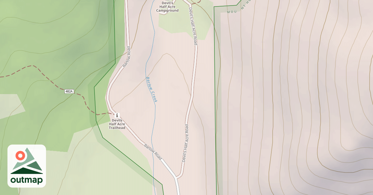 Map of DEVIL'S 1/2 ACRE DISP. C.G.