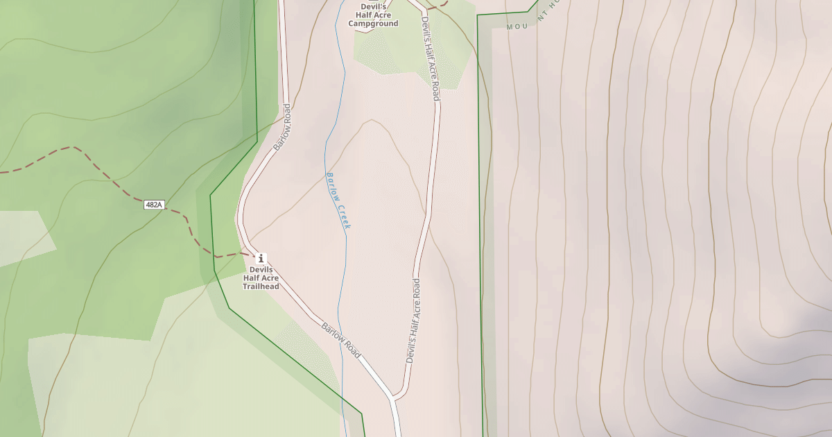 Map preview of DEVIL'S 1/2 ACRE DISP. C.G.