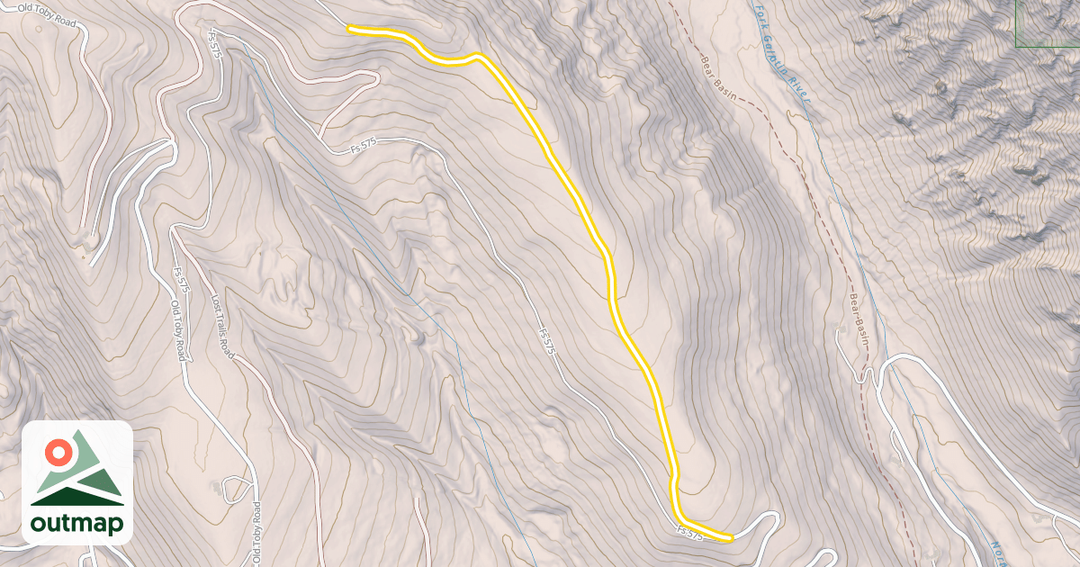 Map of Ridge Fork Road