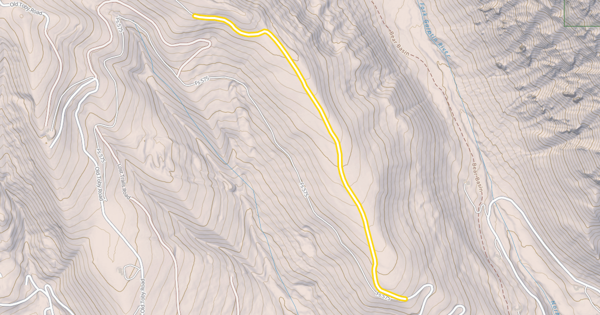 Map preview of Ridge Fork Road