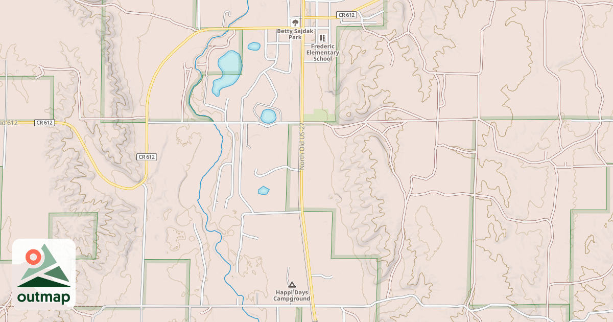 Map of Frederic Route