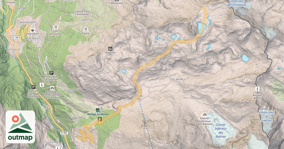 Map of Col de l'Argentière — Chenal