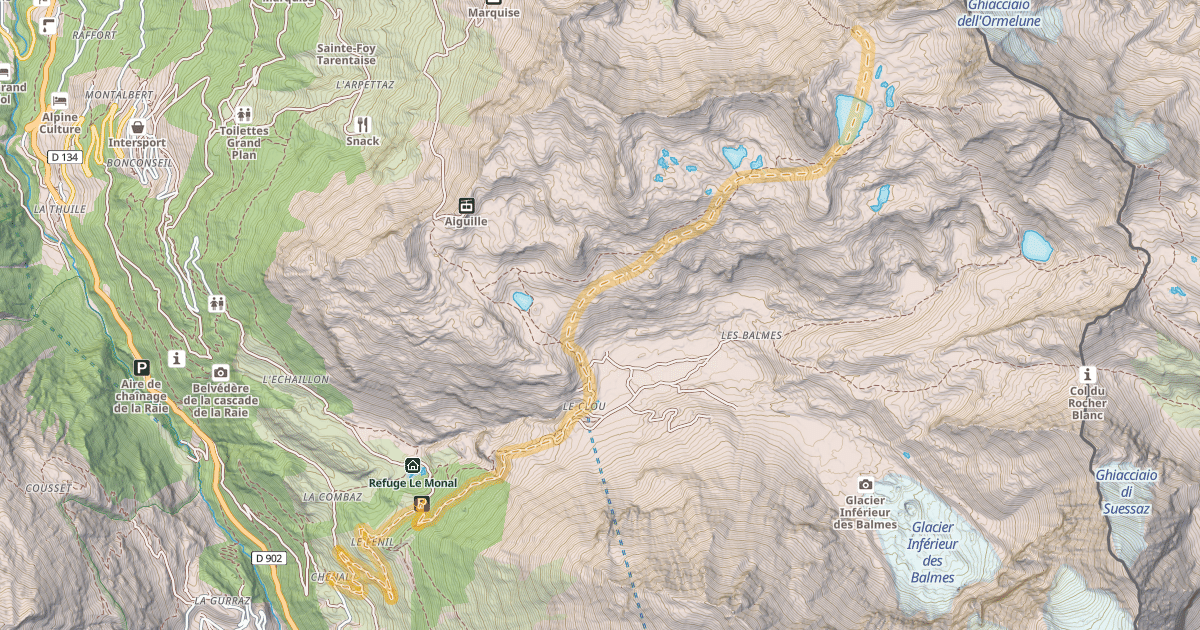 Map preview of Col de l'Argentière — Chenal