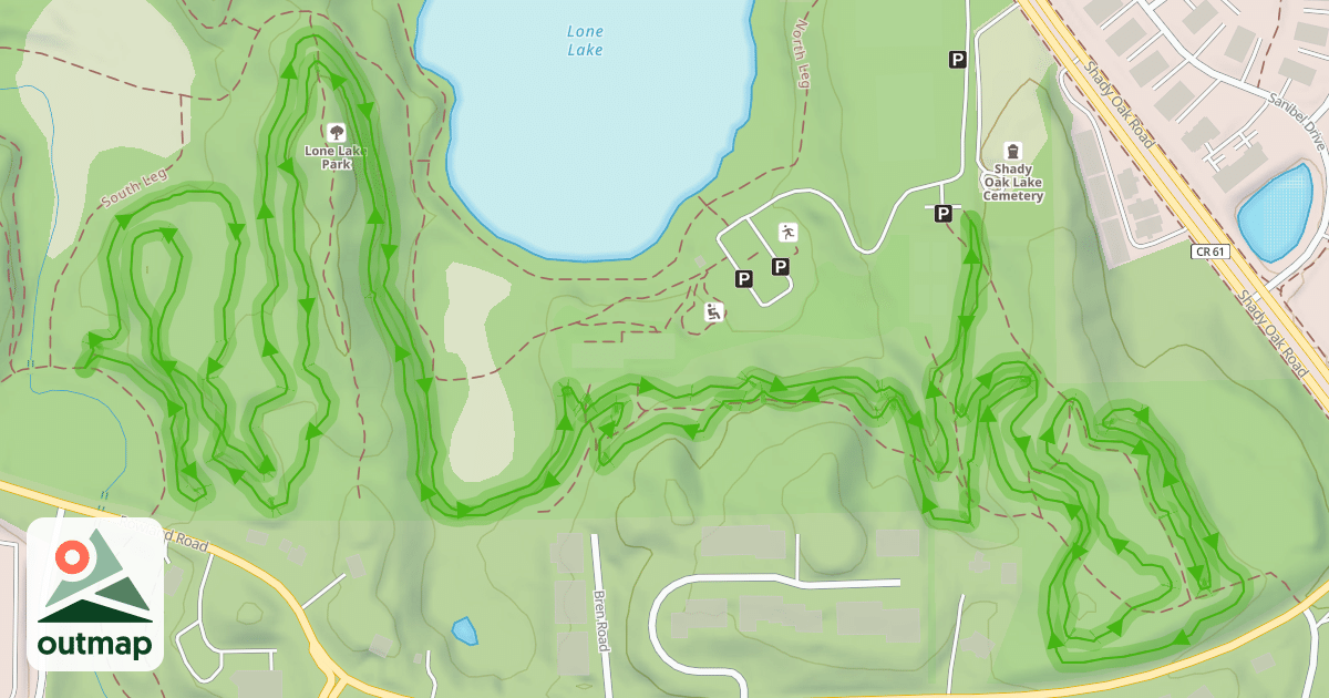Map of Lone Lake Mountain Bike Trail