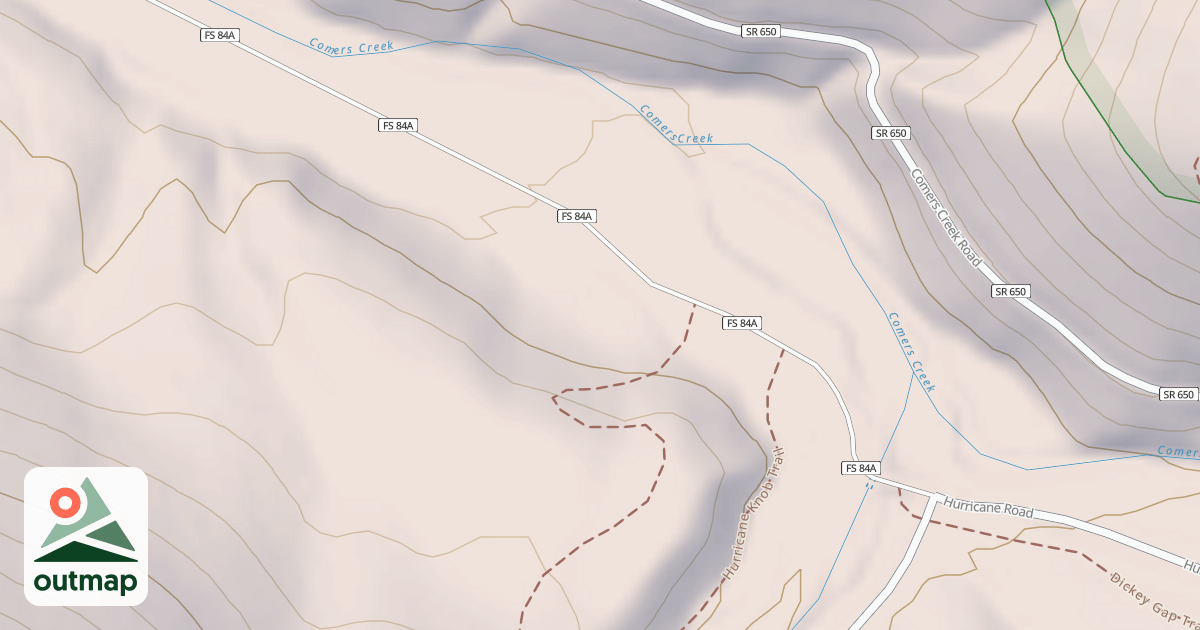 Map of HURRICANE CAMPGROUND