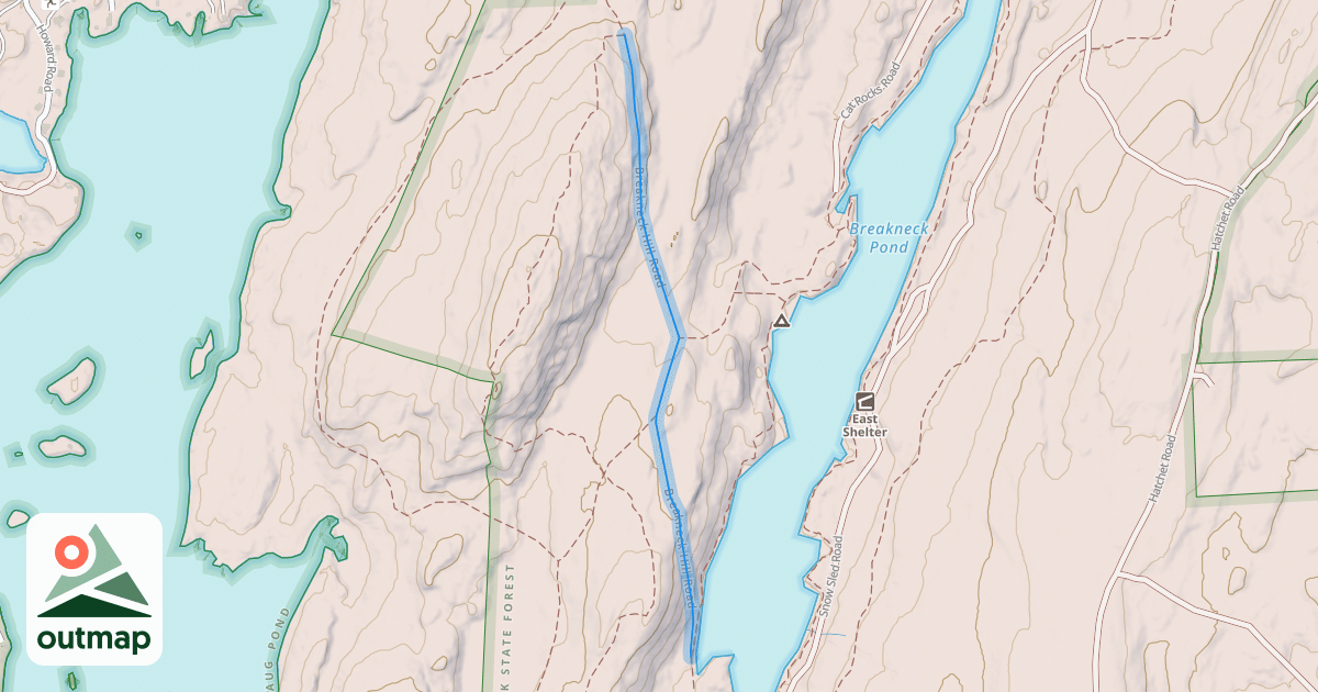 Map of Breakneck Hill Road
