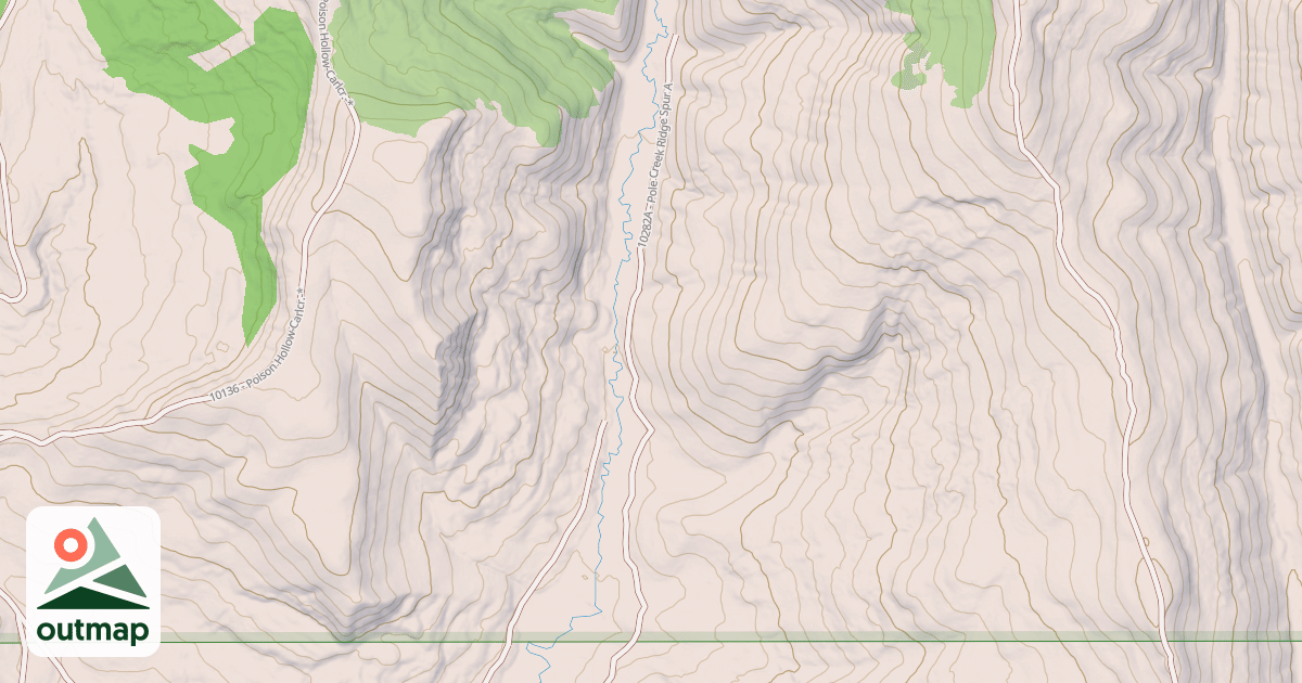 Map of POLE CREEK RIDGE SPUR A