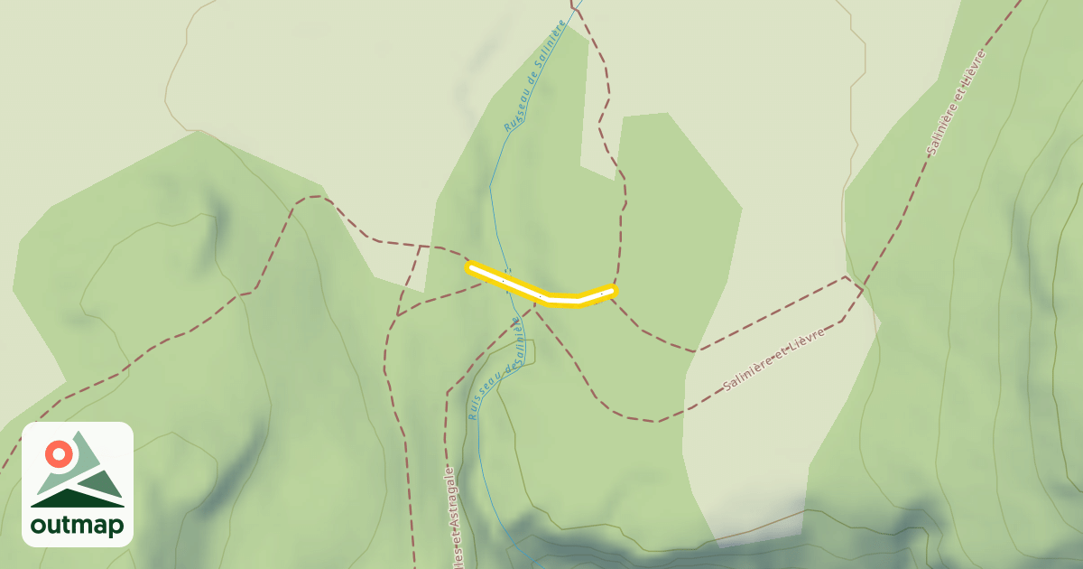 Map of Patinette, Salinière, Lièvre et Lièvre Patineur