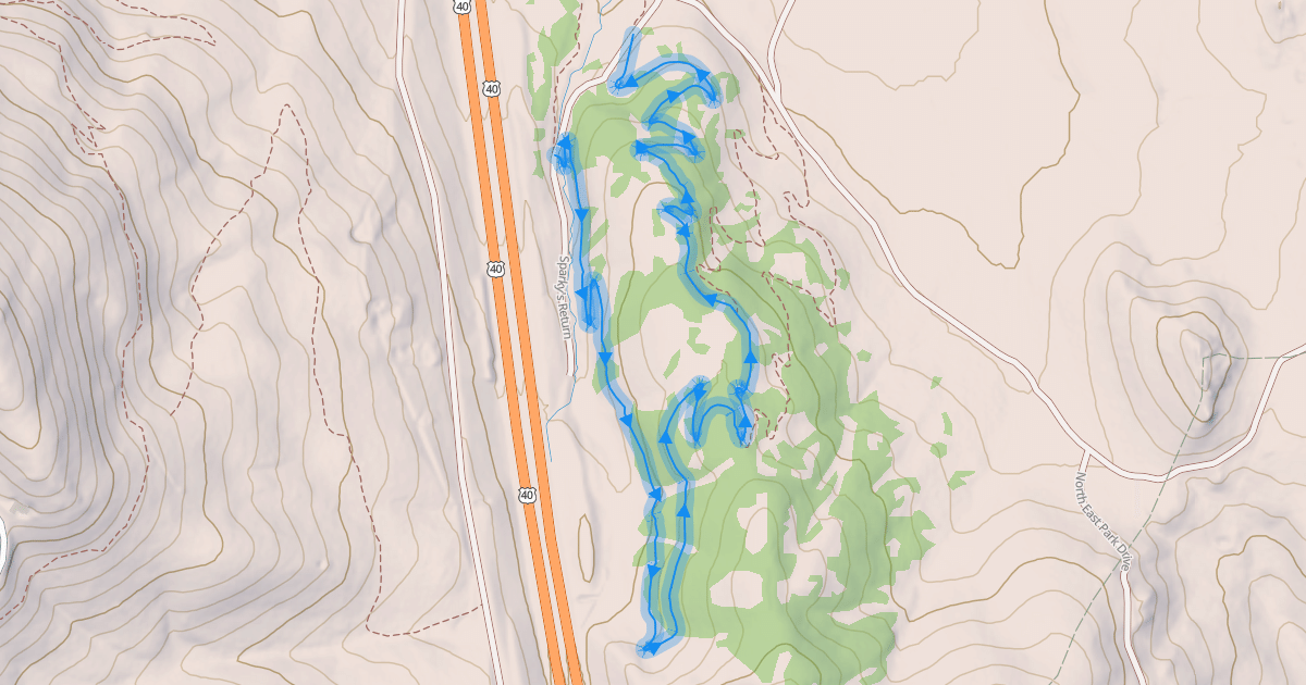 Map preview of Upper Sparky Trail