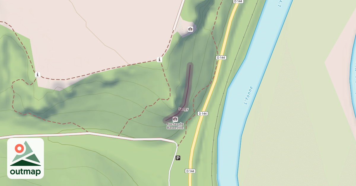Map of Climbing Crag