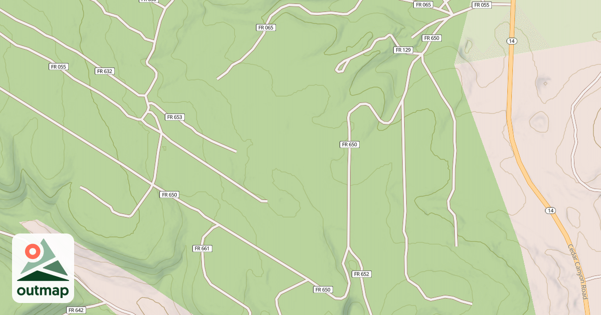 Map of USFS National Forest System Roads {F7A309DA-2776-405C-9D63-56650B524415}
