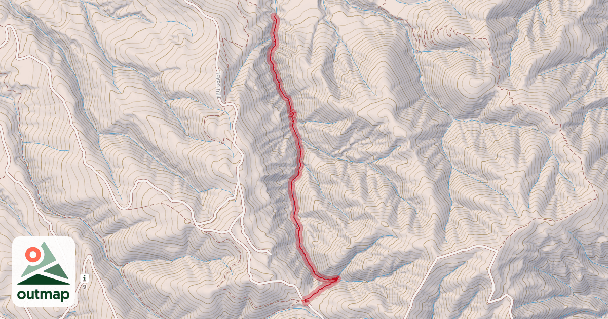 Map of Mark's Canyon Trail