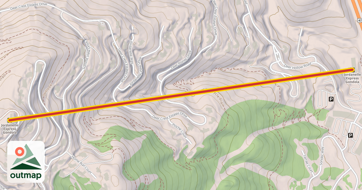 Map of Jordanelle Express Gondola