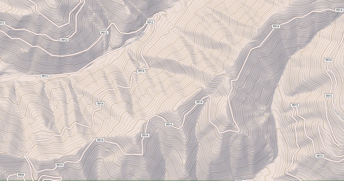 Map preview of S SHERIDAN RIDGE