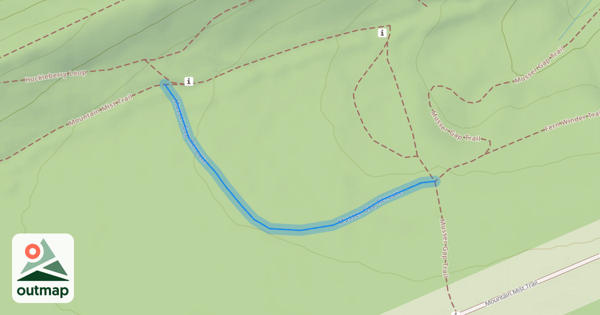 Map of Musser Gap Reroute