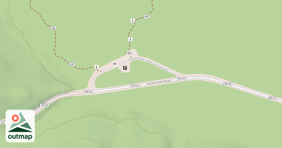 Map of HANNA FLAT CEDAR GROVE