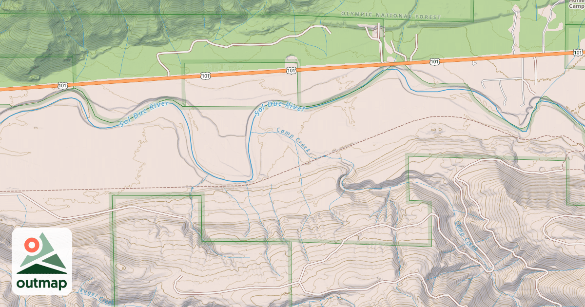 Map of OLYMPIC DISCOVERY TRAIL