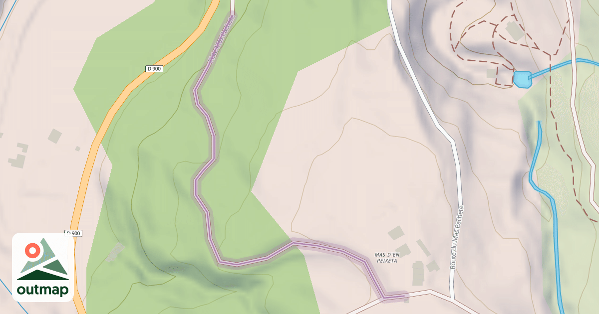 Map of Piste Mas Pachete