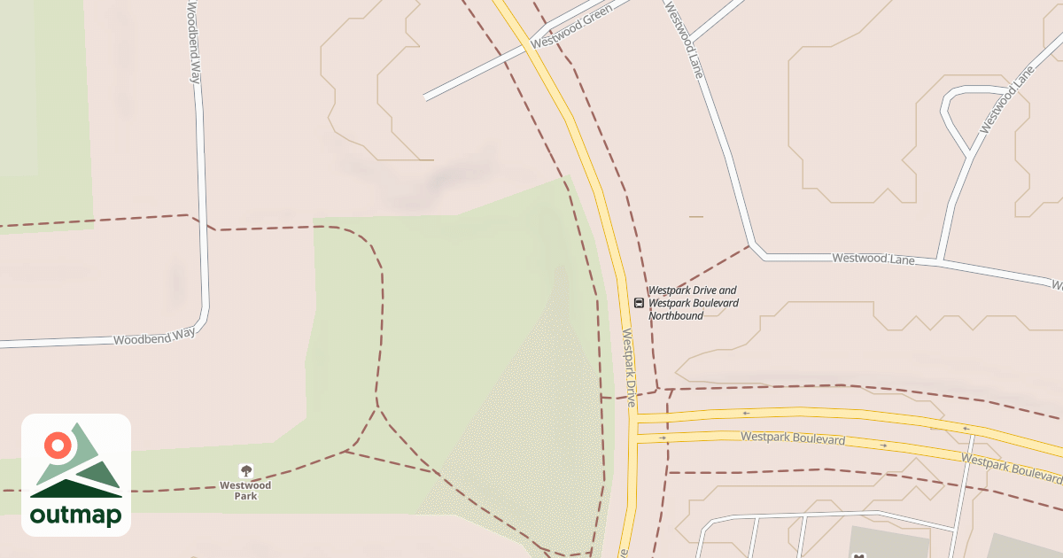 Map of Westpark Drive Toboggan Hill