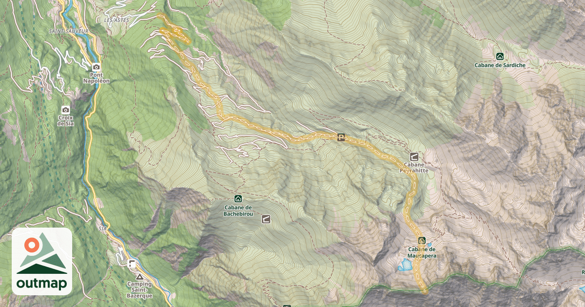 Map of Col de Marraut — Astes