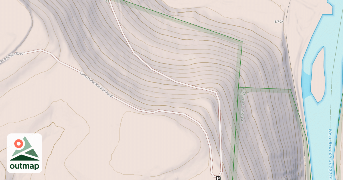 Map of Snowmobile Route (Camp Rd)